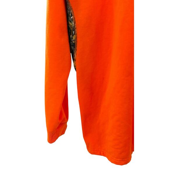 American Crown Texas Deer Logo 1/4 Zip Pullover - Orange Camo (Men’s XXL - Picture 4 of 11